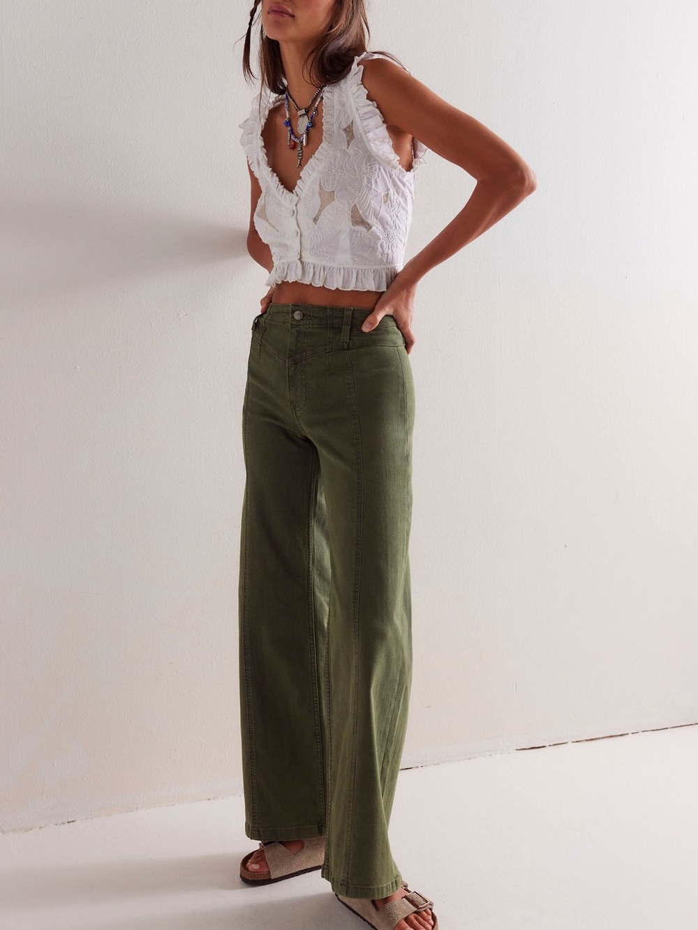 We The Free Olive Green Libra Corduroy Pants